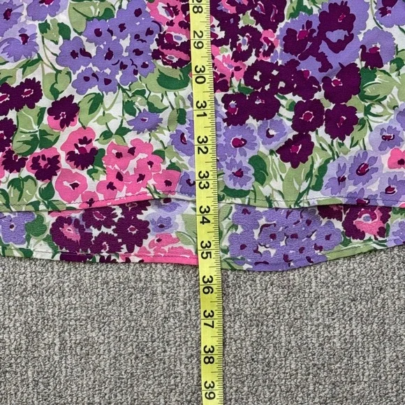 Amanda Uprichard Silk Floral Puff Sleeve Mini Dress S Multicolor NWOT Boho - Picture 9 of 10